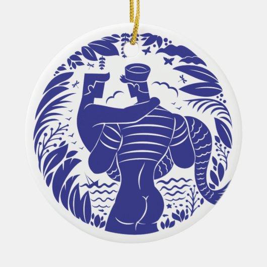 Sailor n merman keramisch ornament (Voorkant)