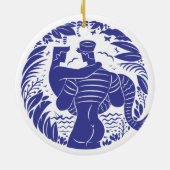 Sailor n merman keramisch ornament (Achterkant)