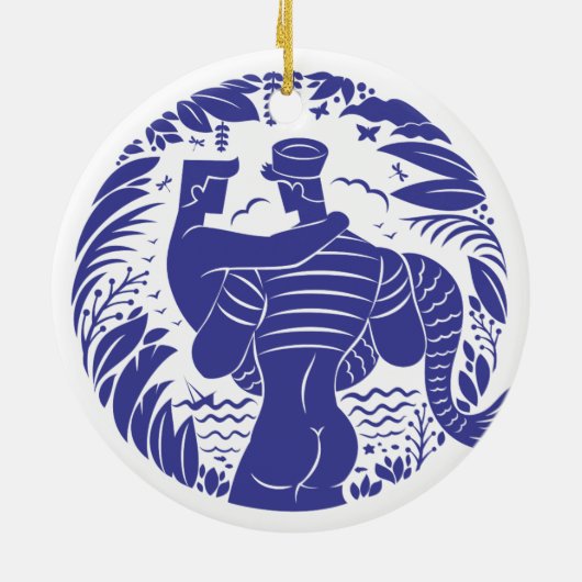 Sailor n merman keramisch ornament (Achterkant)