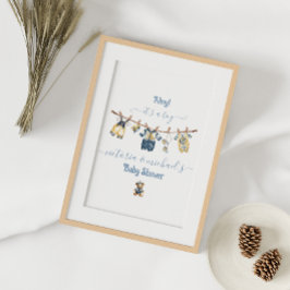 Sailor Nautical Clothesline Baby shower Welkom Poster