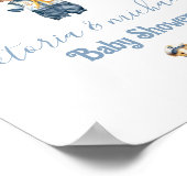 Sailor Nautical Clothesline Baby shower Welkom Poster (Hoek)