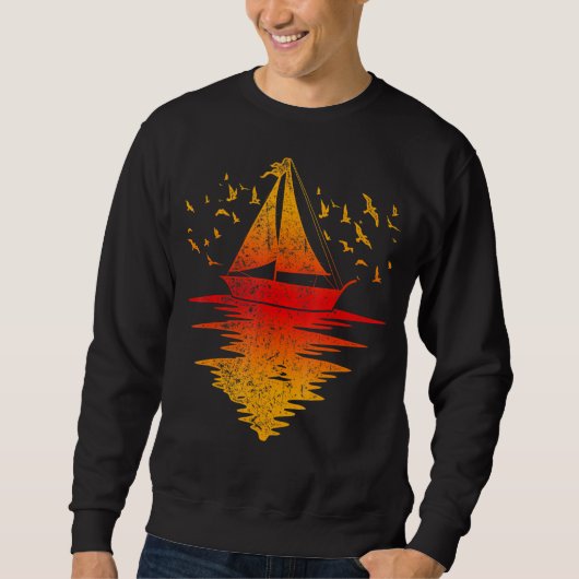 Sailor Nautical Sailing Sail Kapitein Sailboot Sun Trui (Voorkant)