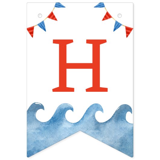 Sailor Nautical Summer Vlaggetjes (Tweede vlag)