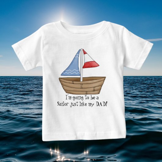 Sailor net als papa t-shirt