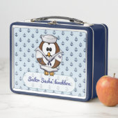 Sailor owl - metalen lunchbox (In situ)