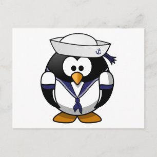 Sailor Penguin Cute Cartoon Briefkaart