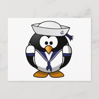 Sailor Penguin Cute Cartoon Briefkaart