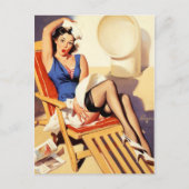 Sailor Pin-Up Briefkaart (Voorkant)