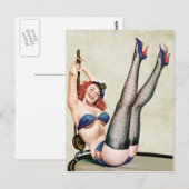 Sailor Pin up Girl Briefkaart (Voorkant / Achterkant)