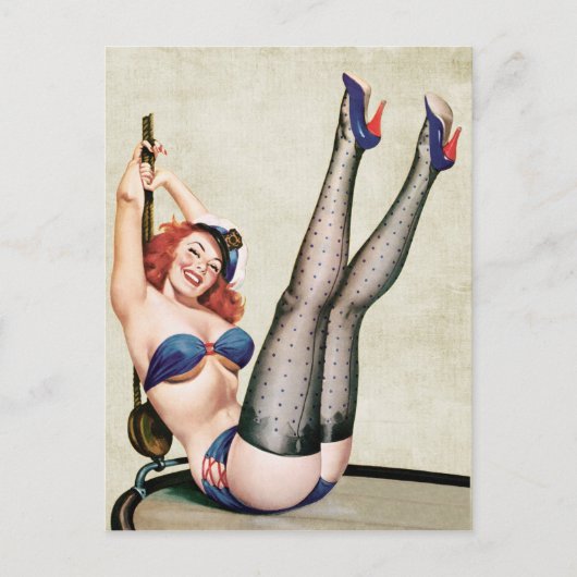 Sailor Pin up Girl Briefkaart (Voorkant)