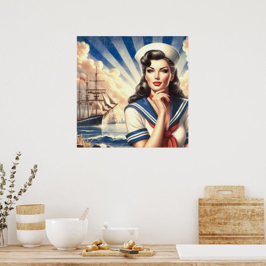 Sailor Pin Up Poster (Keuken)