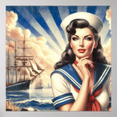 Sailor Pin Up Poster (Voorkant)