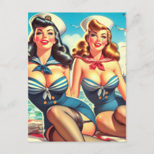 Sailor Pin Ups Briefkaart