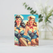Sailor Pin Ups Briefkaart (Staand voorkant)