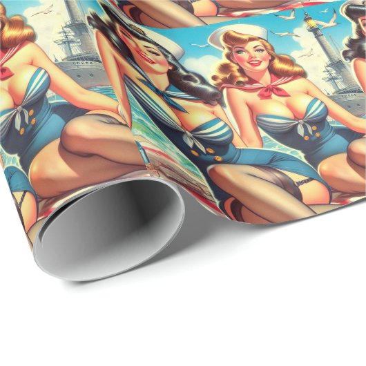  Sailor Pin Ups Cadeaupapier (Rol Hoek)