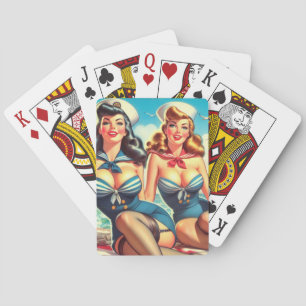 Sailor Pin Ups Pokerkaarten