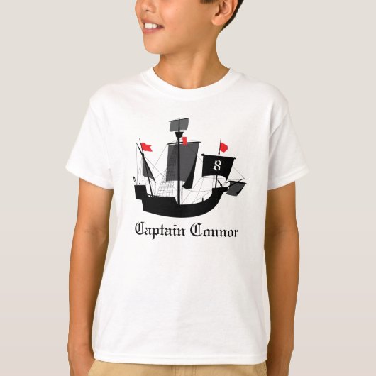 Sailor Pirate Boys Verjaardag T Shirt (Voorkant)