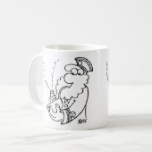 Sailor Puffing op een schip-vormige pijp Koffiemok (Voorkant links)