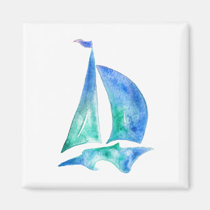 Sailor Sailboot Boat Blue Art Magnet