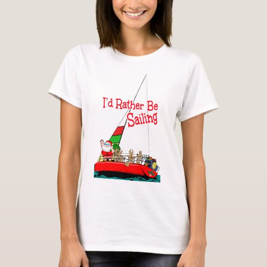 Sailor Sailor Sailing met Kerstmis T-shirt (Voorkant)