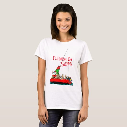 Sailor Sailor Sailing met Kerstmis T-shirt (Voorkant volledig)