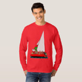 Sailor Santa Sails bij Kerstmis T-shirt (Voorkant volledig)