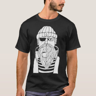 Sailor Ship Kapitein Zee Maritime Seaman Old Man W T-shirt