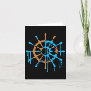 Sailor Ship Steering Wheel Graffiti Drops Sailing Kaart