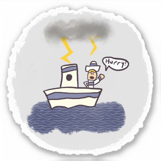 Sailor Storm Comic Book Style Sticker (Voorkant)