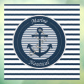 Sailor Stripes met Anchor en Rope op witte achterg Raamsticker (Vel 3)