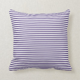 Sailor Stripes - Navy Blue en White Kussen