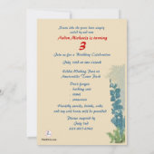 Sailor Suit Boy Birthday Party Invitation Kaart (Achterkant)
