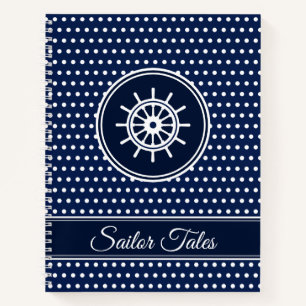 'Sailor Tales' Aangepaste tekst Sjabloon Maritieme Notitieboek