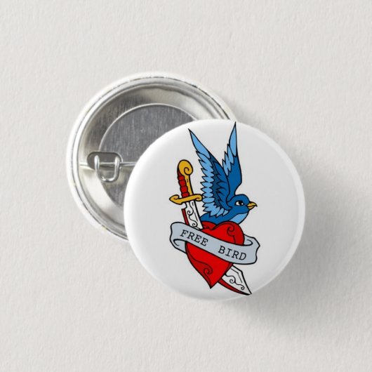 Sailor Tattoo - Free Bird - Button (Voorkant /achterkant)