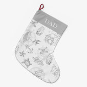 Sailor Tattoos Nautical Maritime Patterted Grote Kerstsok (Voorkant (Hangend))