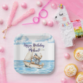 Sailor Teddy Bear verjaardagsfeestje Papieren Bordje (Feest)