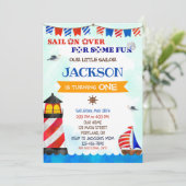 Sailor verjaardagsfeestdag kaart (Staand voorkant)