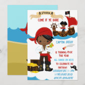 Sailors Birthday Invitation Kaart (Voorkant / Achterkant)