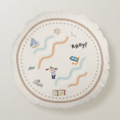 Sailor's Dream Nursery Round Pillow Rond Kussen (Voorkant)