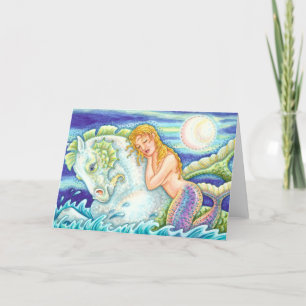 SAILOR'S FANTASY MERMAID RIDING MERHORSE, SEAHORSE KAART