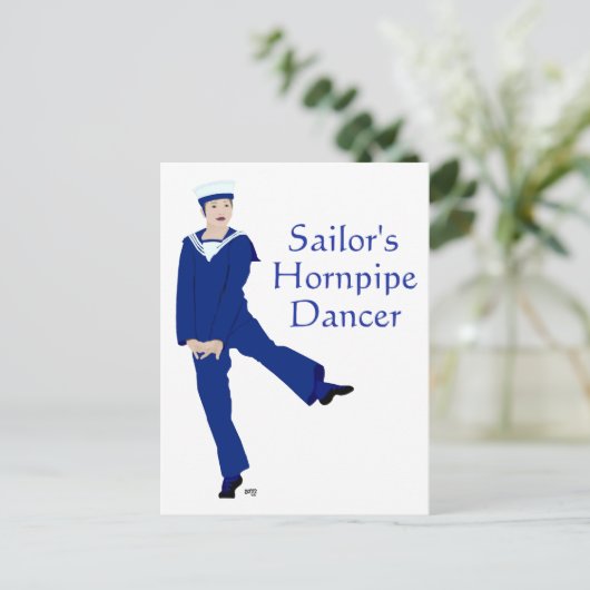 Sailors Hornpipe Dancer Briefkaart (Staand voorkant)