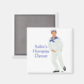 Sailors Hornpipe Hooglandse Danser Magneet (Voorkant / Achterkant)