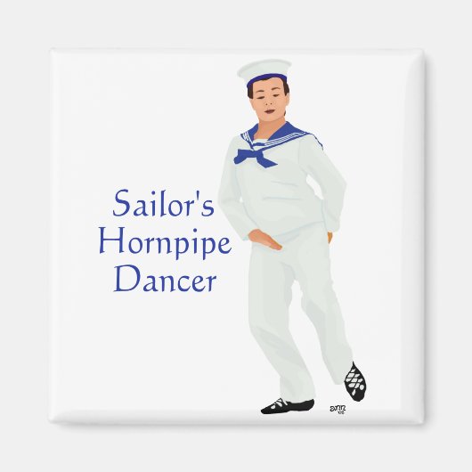 Sailors Hornpipe Hooglandse Danser Magneet (Voorkant)