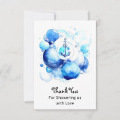 Sailor's Journey Nautical Boy Baby shower Bedankkaart (Voorkant)