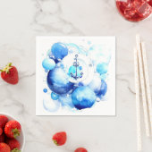 Sailor's Journey Nautical Boy Baby shower Servet (Insitu)