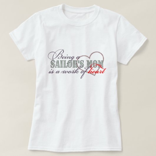 Sailor's mam-werk van het hart t-shirt (Design voorkant)