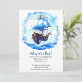 Sailor's Paradise: Nautische Baby Jongensdouche Kaart (Staand voorkant)