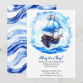 Sailor's Paradise: Nautische Baby Jongensdouche Kaart (Voorkant / Achterkant)