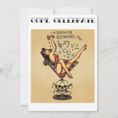 Sailors Pas op! Bachelorette Party Kaart (Voorkant)