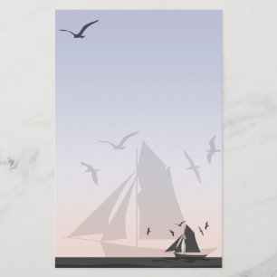 Sailors Sailboat Stationery Briefpapier